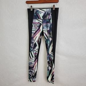 Joy Lab Womens Leggings Size Small Black Graphic Skinny Sportswear Pull-On